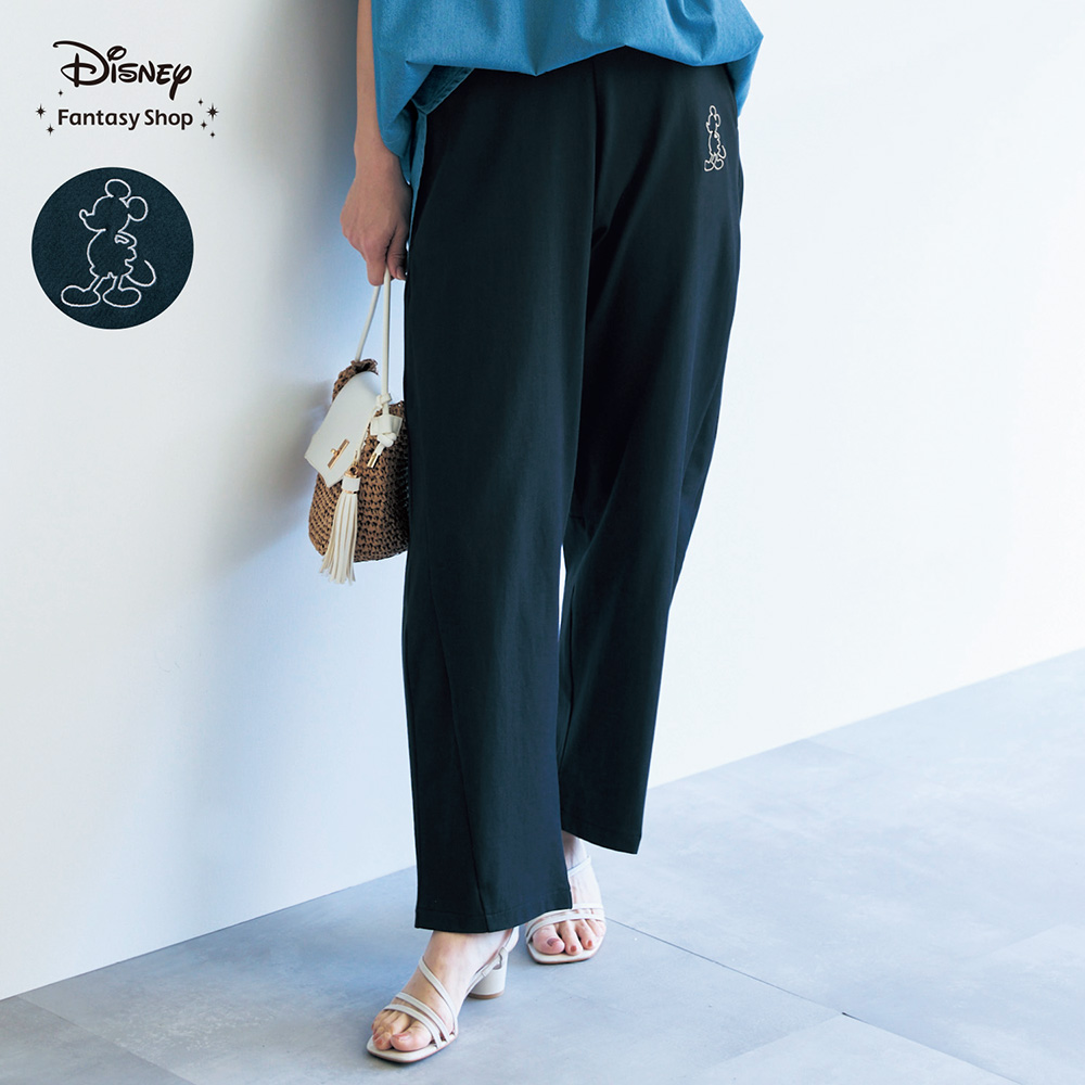 ひんやりカットソーワイドパンツ「ミッキーマウス」(ディズニー/Disney) ひんやりカットソーワイドパンツ「ミッキーマウス」(ディズニー/Disney)