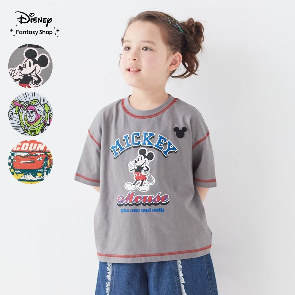 薄くて涼しい配色ステッチの名札ココ半袖Tシャツ(選べるキャラクター)(ディズニー/Disney) 薄くて涼しい配色ステッチの名札ココ半袖Tシャツ(選べるキャラクター)(ディズニー/Disney)