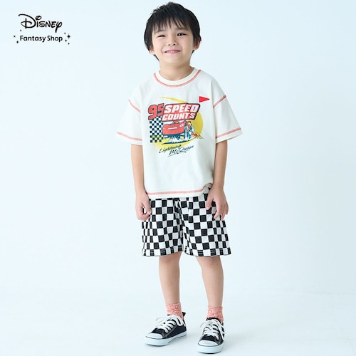 薄くて涼しい配色ステッチの名札ココ半袖Tシャツ（選べるキャラクター）