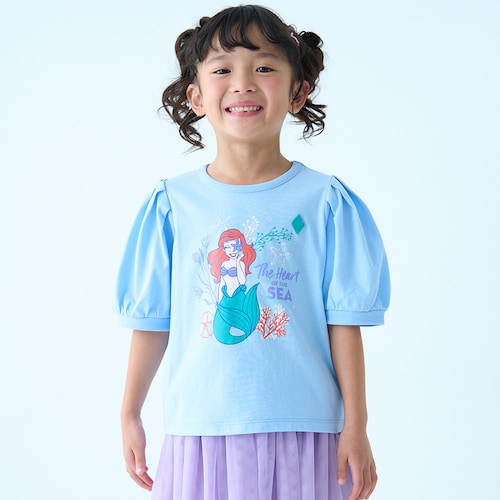 薄くて涼しい名札ココ半袖パフスリーブTシャツ（選べるキャラクター）