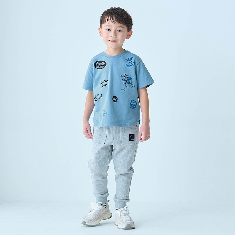 モデル身長115cm／110　ドナルドダック着用