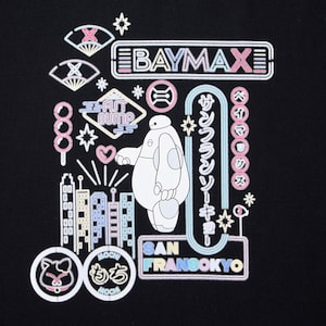 柄アップ　ベイマックス（ブラック）