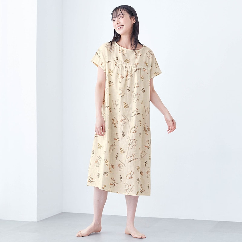 モデル身長165cm／M（丈短め） ※写真は撮影用のため着丈+5㎝になります。