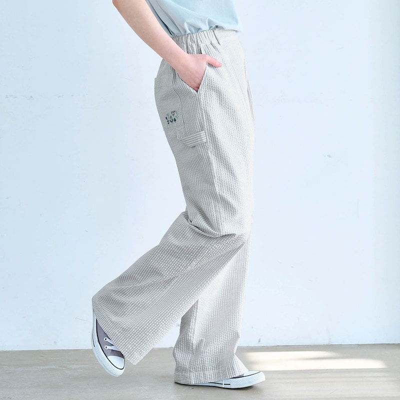 モデル身長167cm/M ※写真は撮影用のため、股下＋5cmになります