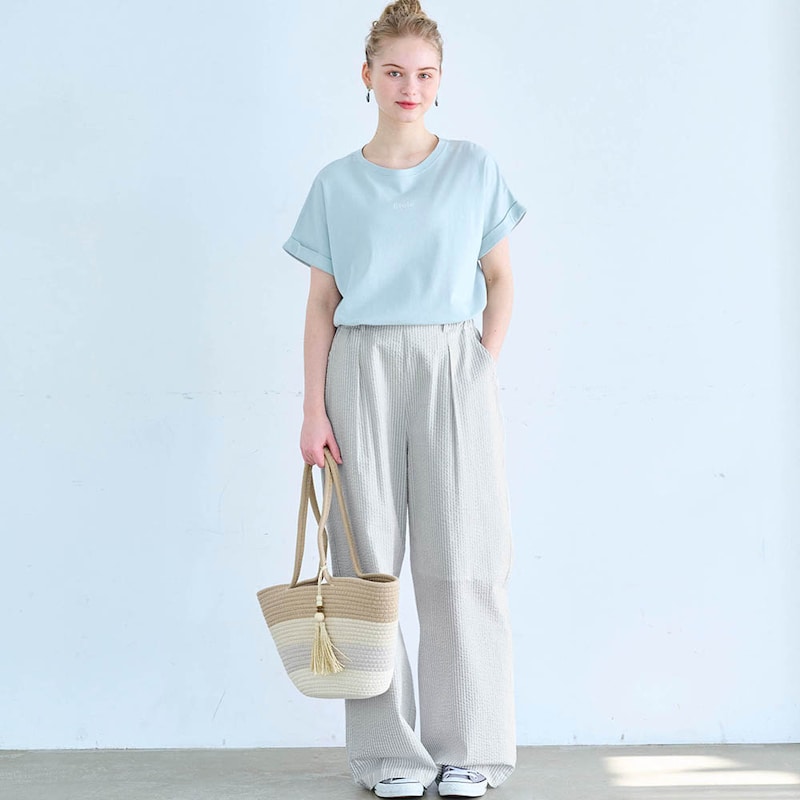 モデル身長167cm/M ※写真は撮影用のため、股下＋5cmになります