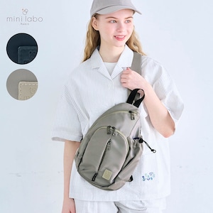 【ミニラボ/mini labo】ナイロン素材で容量大きめボディバッグ[イザックコラボ]/甘い人生 「ミニラボ」