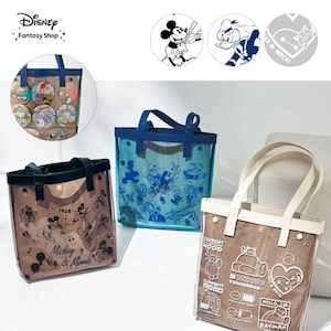 【ディズニー/Disney】グッズが付けられるクリアトートバッグ(選べるキャラクター)