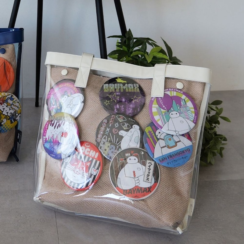 使用例（スタンド缶バッジは付属しません）