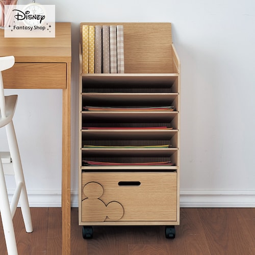 教科書も収納できる書類ワゴン「ミッキーモチーフ」