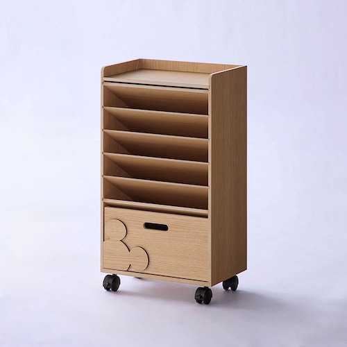 教科書も収納できる書類ワゴン「ミッキーモチーフ」