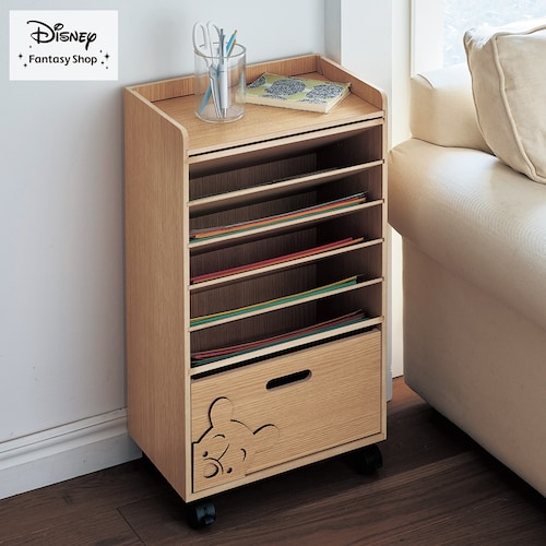 教科書も収納できる書類ワゴン「くまのプーさん」