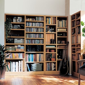 【ベルメゾンのオーダー家具】【幅1cmピッチサイズオーダー】本棚・壁面オープンラック [日本製]