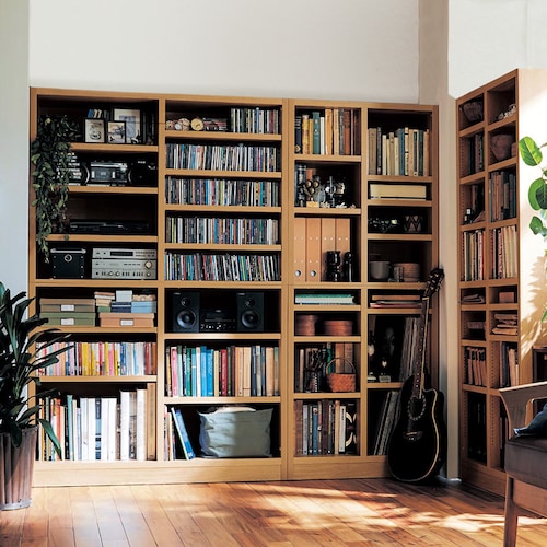 【幅1cmピッチサイズオーダー】本棚・壁面オープンラック [日本製]＜高さ182cm＞