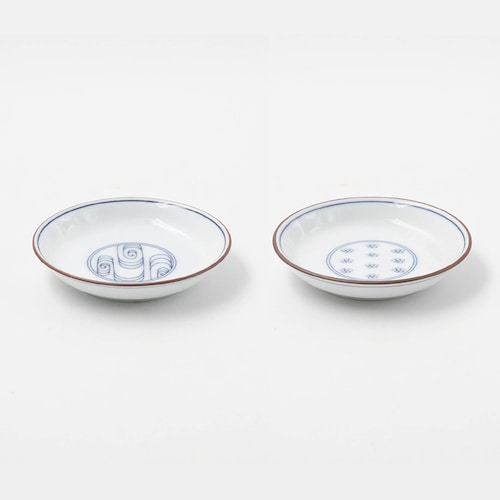 「副菜やお漬物、お茶菓子にも◎」骨董のような万能取り皿2枚セット 波佐見焼【食洗器/電子レンジ対応】