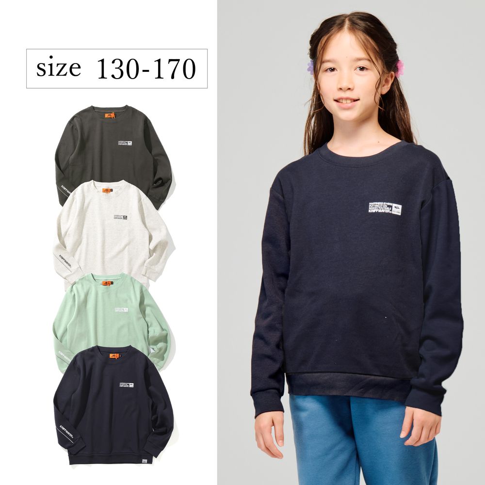 【クリフ メイヤー/KRIFF MAYER】袖パイピングクルー【子供服・ジュニア】 【クリフ メイヤー/KRIFF MAYER】袖パイピングクルー【子供服・ジュニア】