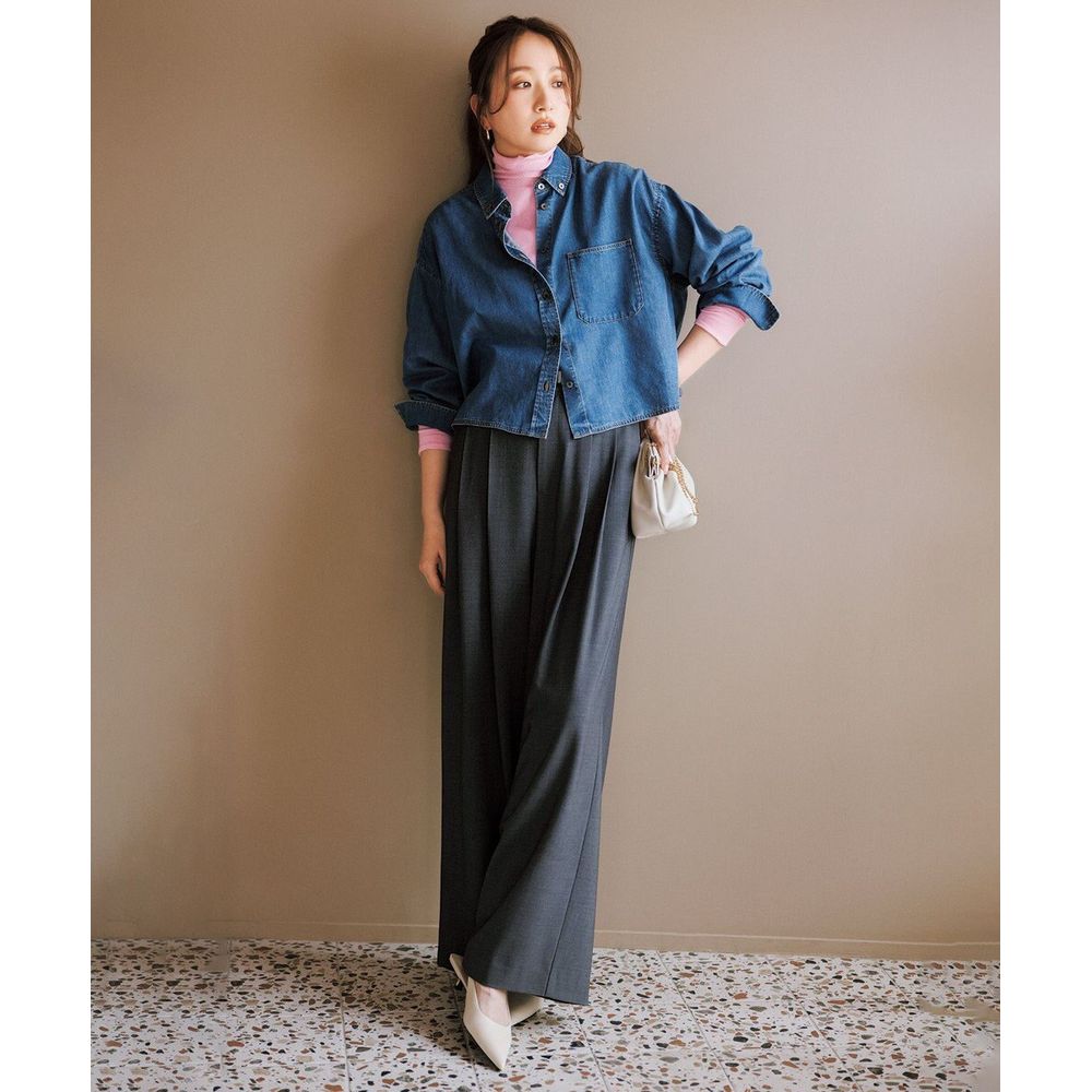 UNFILO／アンフィーロ】クロップドデニムシャツ(オンワード樫山)｜通販