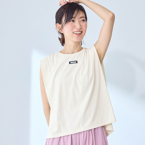 汗染み軽減細見えノースリーブシャツ