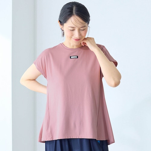 接触冷感フレンチスリーブフレアシャツ