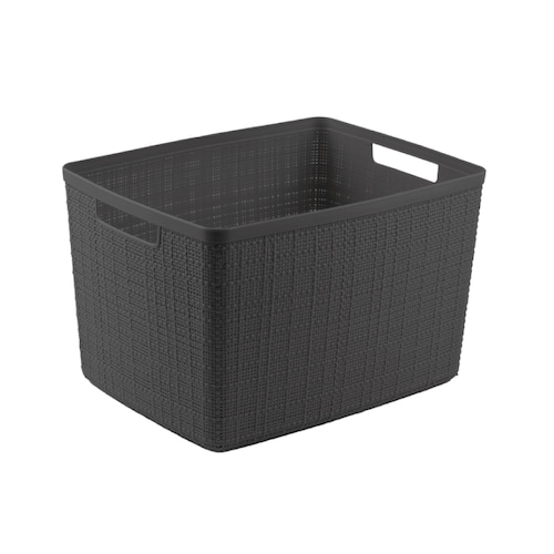 「本や資料が、きっちり入る」インテリアになる収納バスケット（ラージ）