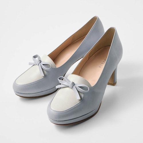 【返品送料無料】 ※リボンモカパンプス［日本製］【しなやかストーム】