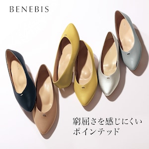 【ベネビス/BENEBIS】ゆったり履けてきれい見えするフラットシューズ 【選べる8サイズ】