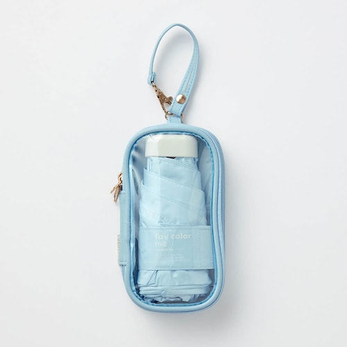 クリアケース付き折りたたみ日傘【晴雨兼用】