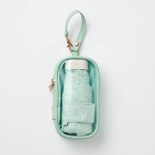 クリアケース付き折りたたみ日傘【晴雨兼用】