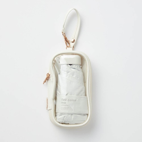 クリアケース付き折りたたみ日傘【晴雨兼用】