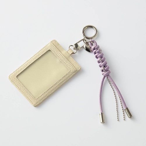 本革パスケース付きバッグチャーム