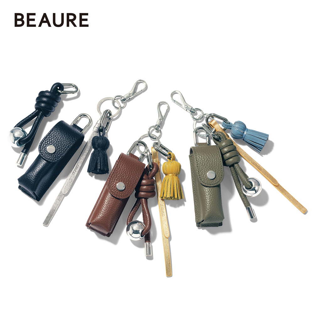 【ヴュレ/Beau're】本革リップケース付きバッグチャーム