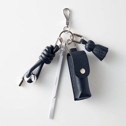 本革リップケース付きバッグチャーム