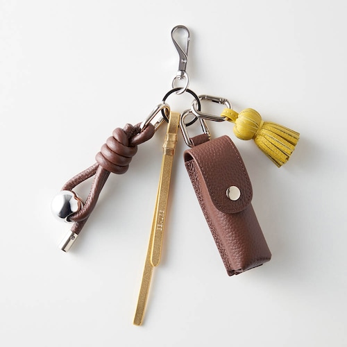 本革リップケース付きバッグチャーム