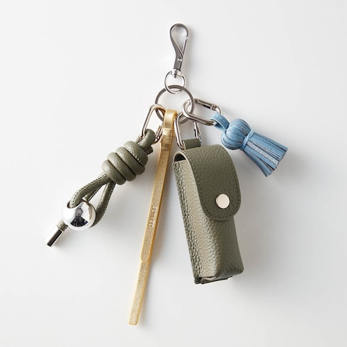 本革リップケース付きバッグチャーム