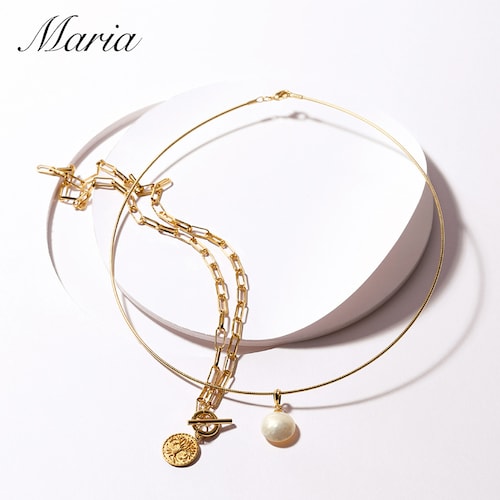 チョーカー＆チェーンペンダント2本セット