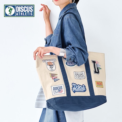 ワッペン付きトートバッグ