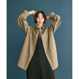 【オンワード樫山】【#Newans/ハッシュニュアンス】ロールアップカフスシャツ