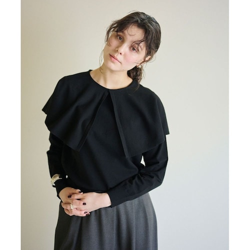 【＃Newans／ハッシュニュアンス】ケープカラープルオーバー