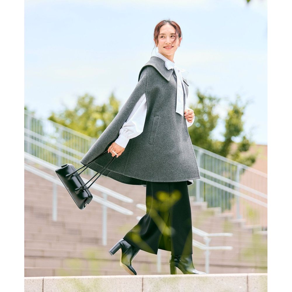 セーラーカラーダブルフェイスケープコート　#newans 新品✨ Newans｜セーラーカラーダブルフェイスケープコート | Rakuten Fashion