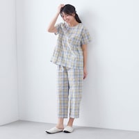 イエローライトブルーチェック