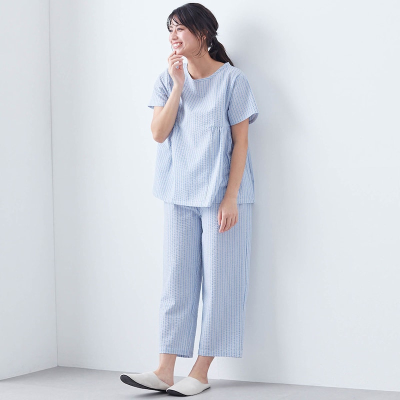 水色ストライプ