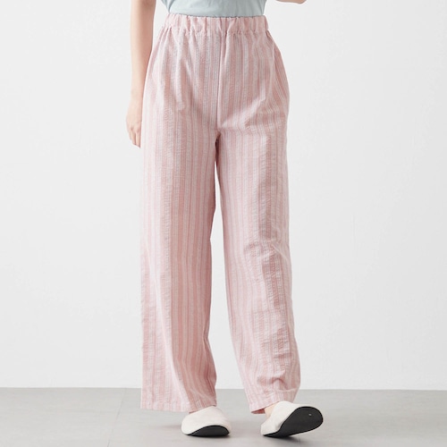 軽くて涼しい綿混サッカーゆるここパンツ（丈が選べる）