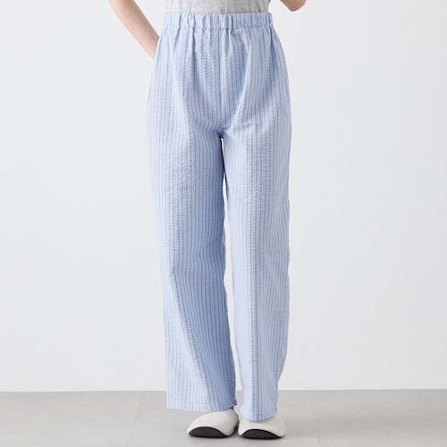 軽くて涼しい綿混サッカーゆるここパンツ（丈が選べる）