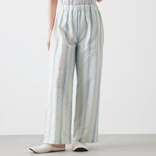 軽くて涼しい綿混サッカーゆるここパンツ（丈が選べる）