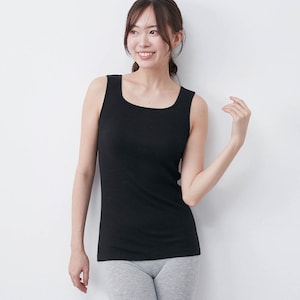 【おとなコットン/Otona cotton】コットンリブタンクトップ【保湿】