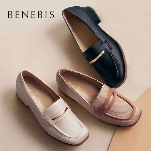 プレートローファーパンプス【ベーシックオブリーク】