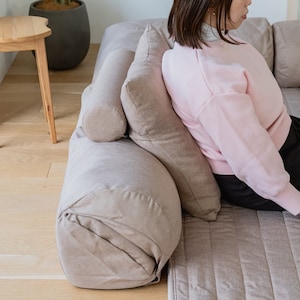 使用イメージ／肩までしっかり支えてくれます。