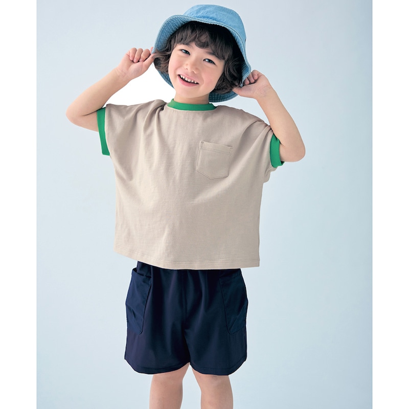 サンドベージュ／モデル身長112.5cm・サイズ110