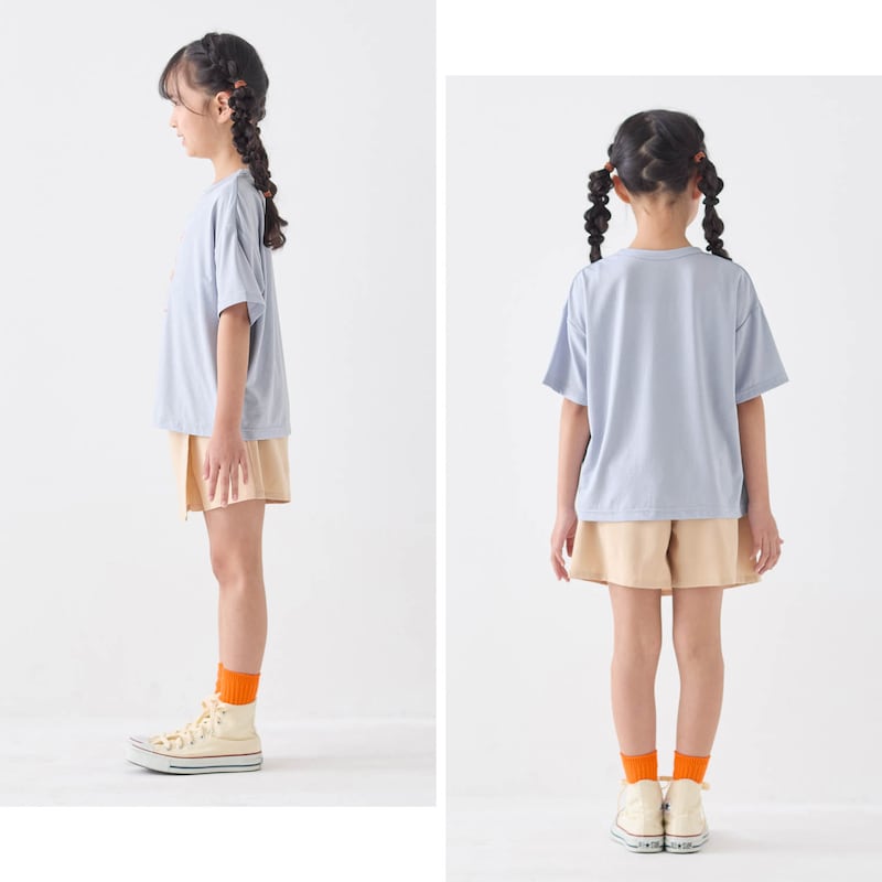 ペールブルー（朝ごはん）／モデル身長130cm・130サイズ着用