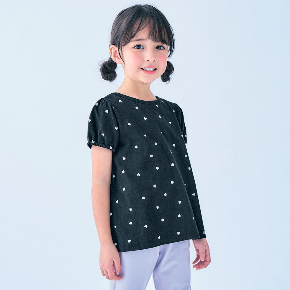 ブラックハート＆ピーチホイップ／モデル身長110.5cm・サイズ110