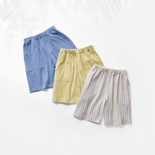 薄くて涼しいゆったりハーフパンツ３枚セット 【子供ズボン】